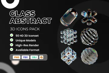 Abstract Glass 3D Icon Pack