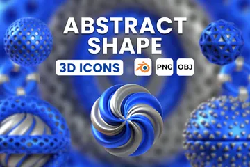 抽象的な形 3D Iconパック