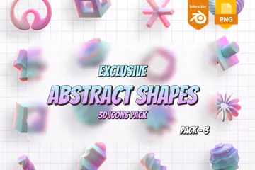 Abstract Shape 3D Icon Pack