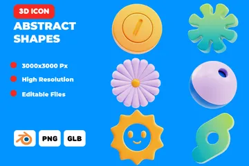 Abstract Shapes 3D Icon Pack