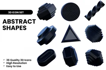 Abstract Shapes 3D Icon Pack