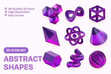 Abstract Shapes 3D Icon Pack