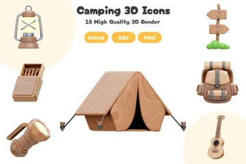 Acampamento Pacote de Icon 3D