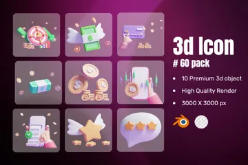 Business en ligne Pack 3D Icon