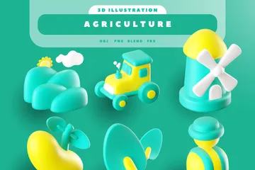 Agricultura Paquete de Icon 3D