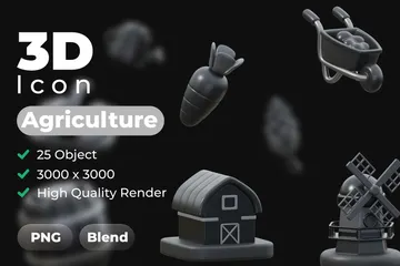 Agriculture 3D Icon Pack