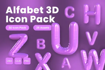 Alphabet 3D Icon Pack