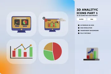 Analytique Pack 3D Icon