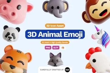 Animal Emoji 3D Icon Pack