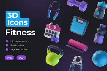 Fitness Pacote de Icon 3D