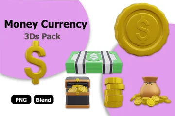 Argent Monnaie Pack 3D Icon