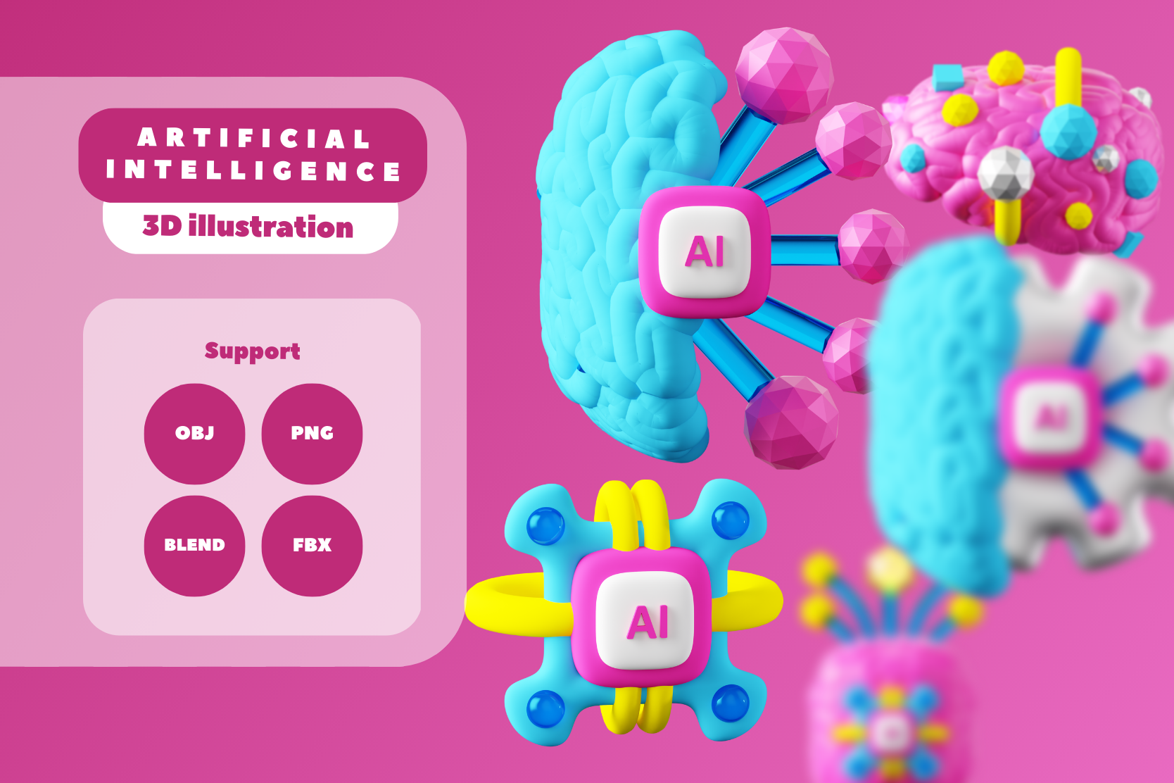 Artificial Intelligence 3D Icon Pack - 16 Free Download Science ...