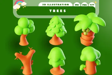 Árvores Pacote de Icon 3D
