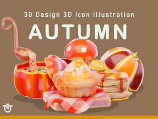 Autumn Fall 3D Icon Pack