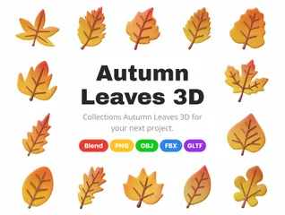 Autumn Leaves 3D Icon Pack