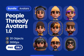 Profession Personnes Avatars Pack 3D Icon