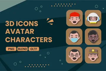 Free Personaje Avatar Paquete de Icon 3D