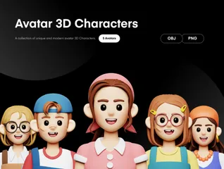 Avatares Pacote de Icon 3D
