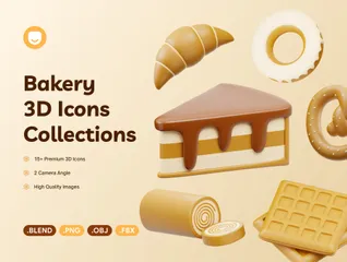 Bäckerei 3D Icon Pack