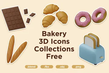 Bakery 3D Icon Pack