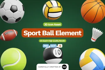 Ballon de sport Pack 3D Icon