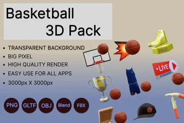 Baloncesto Paquete de Icon 3D