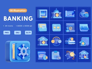 Banking 3D Icon Pack