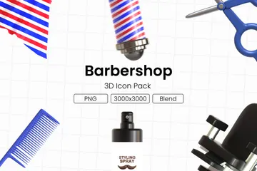 Barbershop 3D Icon Pack