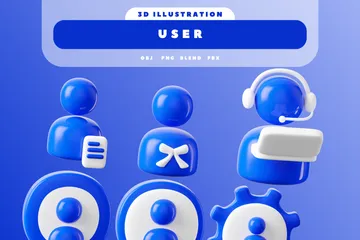 Benutzer 3D Icon Pack