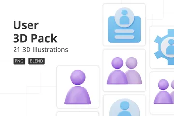 Benutzer 3D Icon Pack