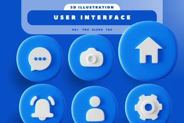 Benutzeroberfläche 3D Icon Pack
