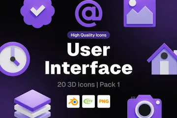 Benutzeroberfläche 3D Icon Pack