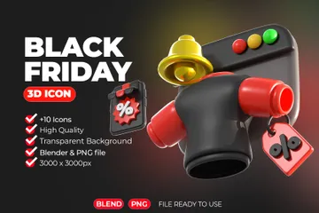 Black Friday 3D Icon Pack