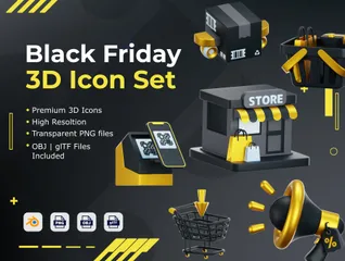 Black Friday 3D Icon Pack