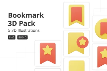 Bookmark 3D Icon Pack