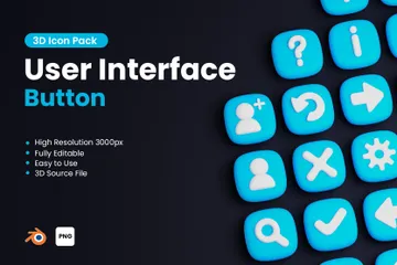 Interface utilisateur 3D Icon Pack