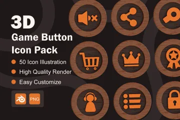 Bouton de jeu Pack 3D Icon