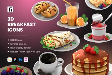 Breakfast 3D Icon Pack