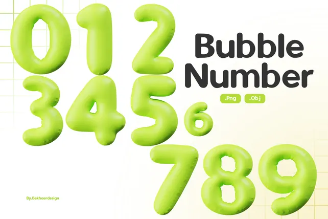 Premium Bubble Number 3D Illustration pack from Sign & Symbols 3D ...