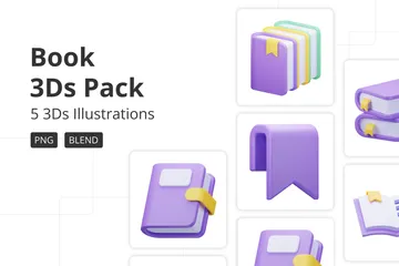 Buch 3D Icon Pack