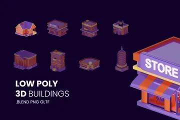 Free Buildings 3D Icon Pack