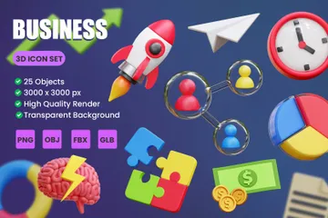 Business 3D Icon Pack