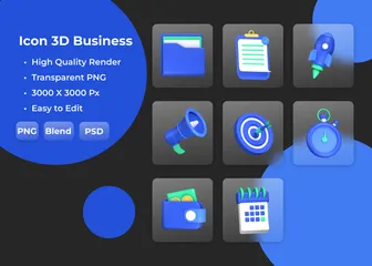 Business 3D Icon Pack