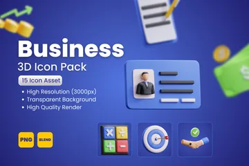 Business 3D Icon Pack