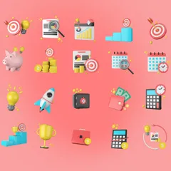 Business Finance 3D Icon Pack