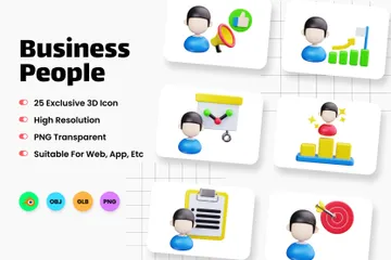 Business People 3D Icon Pack