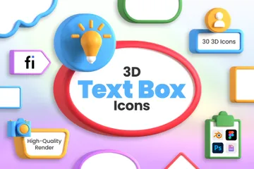 Caixa de texto vazia Pacote de Icon 3D