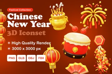 Chinese New Year 3D Icon Pack