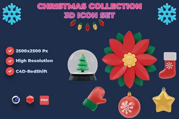 Christmas Collection 3D Icon Pack