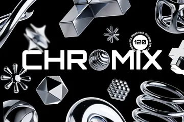 Chromix - Glänzende metallische Elemente 3D Icon Pack